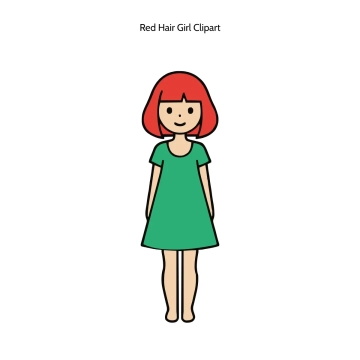 Free Red Hair Girl Vector Clipart (PNG, SVG) to Edit Online