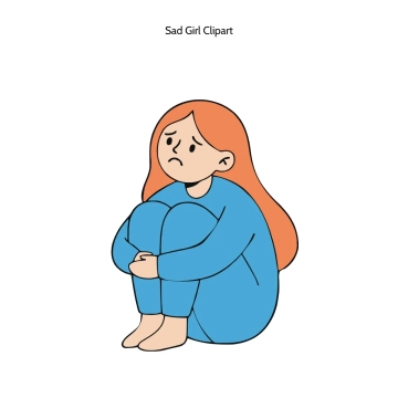 Free Sad Girl Vector Clipart (PNG, SVG) to Edit Online
