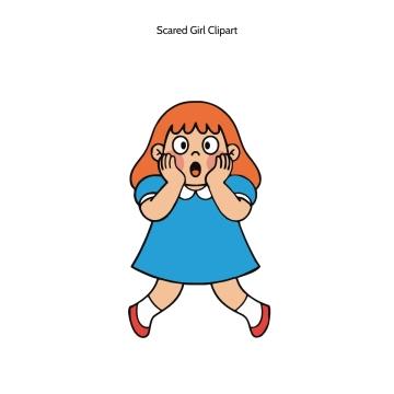 Free Scared Girl Vector Clipart (PNG, SVG) to Edit Online