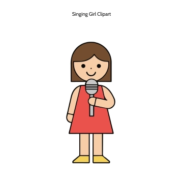 Free Singing Girl Vector Clipart (PNG, SVG) to Edit Online