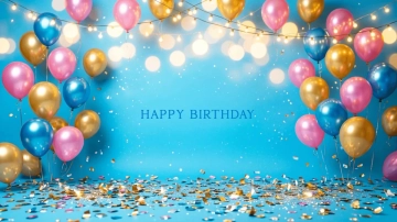 Free Balloon Birthday Background Template to Edit Online