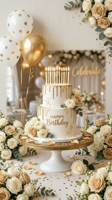 Free Elegant Birthday Background Template to Edit Online