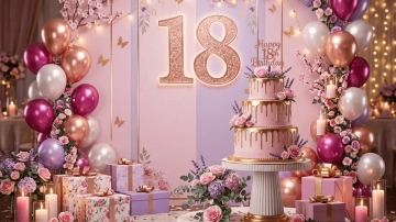 Free 18th Birthday Background Template to Edit Online