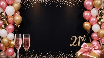 Free 21st Birthday Background Template to Edit Online