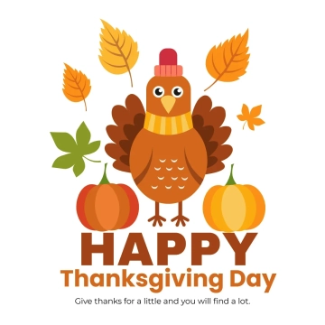 Free Happy Thanksgiving Day Clip Art Template to Edit Online