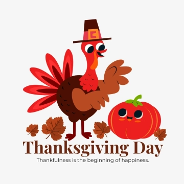 Free Thanksgiving Day Red Turkey Clip Art Template to Edit Online
