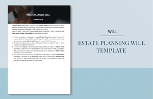 Estate Planning Will Template