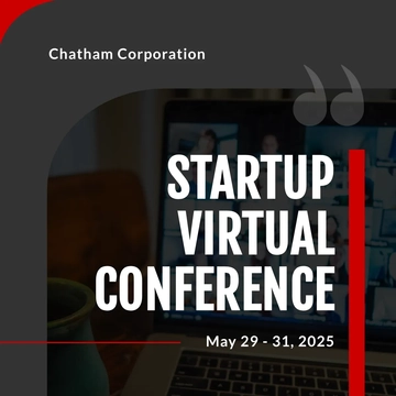 Free Virtual Conference Facebook Carousel Ad Template to Edit Online