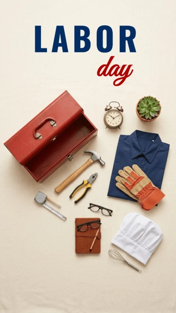 Free Minimalist Labor Day Background Template to Edit Online