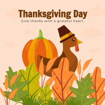 Free Thanksgiving Day Vector Clip Art Template to Edit Online