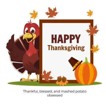 Free Thanksgiving Day Frame Clip Art Template to Edit Online