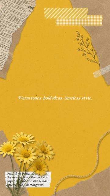 Free Chic Mustard Aesthetic Background Template to Edit Online