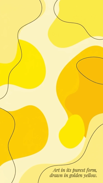 Free Yellow Minimal Line Art Background Template to Edit Online
