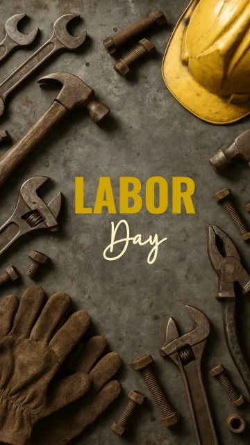 Free Blue Collar Labor Day Background Template to Edit Online