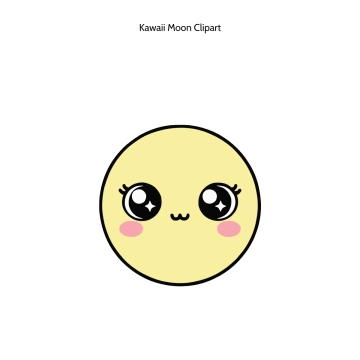 Free Kawaii Moon Vector Clipart (PNG, SVG) to Edit Online