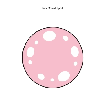 Free Pink Moon Vector Clipart (PNG, SVG) to Edit Online