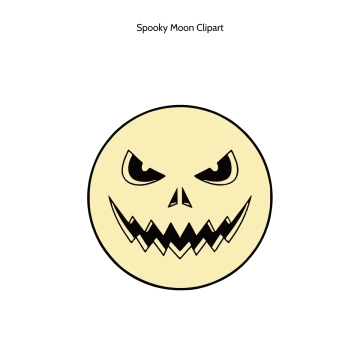 Free Spooky Moon Vector Clipart (PNG, SVG) to Edit Online