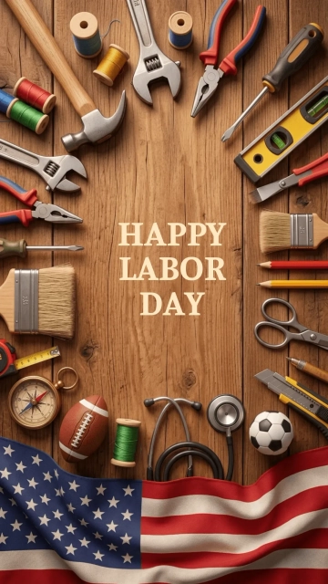 Free Rustic Labor Day Background Template to Edit Online