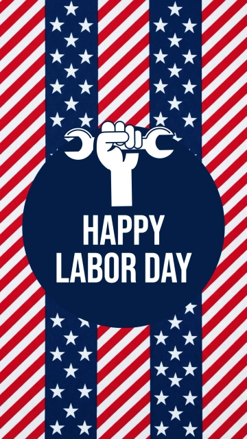 Free Red White Blue Labor Day Background Template to Edit Online