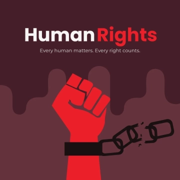 Free Human Rights Day Dark Clip Art Template to Edit Online