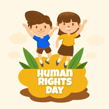Free Human Rights Day Kids Clip Art Template to Edit Online