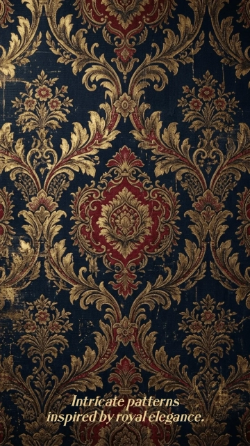 Free Vintage Damask Pattern Background Template to Edit Online