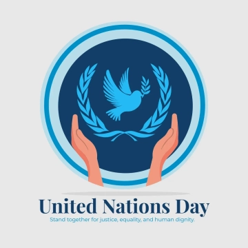 Free United Nations Day Emblem Clip Art Template to Edit Online