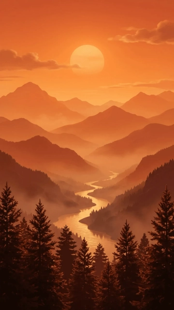 Free Digital Art Orange Background Template to Edit Online