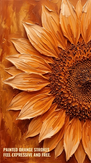 Free Artistic Brush Orange Background Template to Edit Online