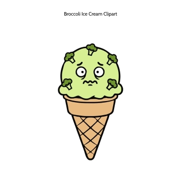 Free Broccoli Ice Cream Vector Clipart (PNG, SVG) to Edit Online