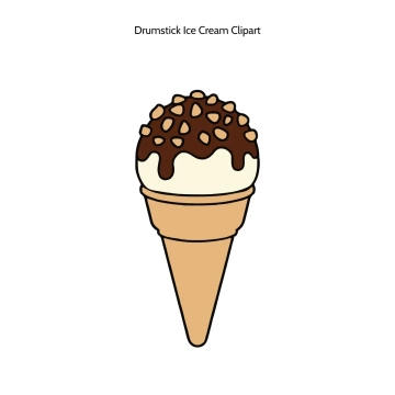 Free Drumstick Ice Cream Vector Clipart (PNG, SVG) to Edit Online