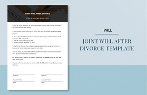 Joint Ownership Will Template