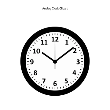 Free Analog Clock Vector Clipart (PNG, SVG) to Edit Online