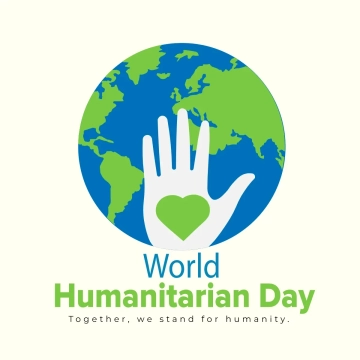 Free World Humanitarian Day Flat Clip Art Template to Edit Online