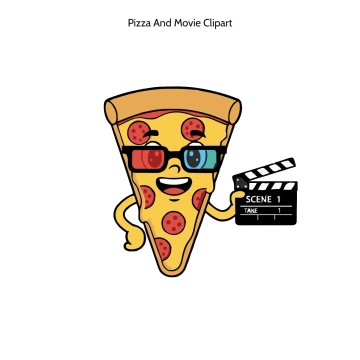 Free Pizza And Movie Vector Clipart (PNG, SVG) to Edit Online