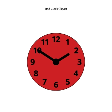 Free Red Clock Vector Clipart (PNG, SVG) to Edit Online