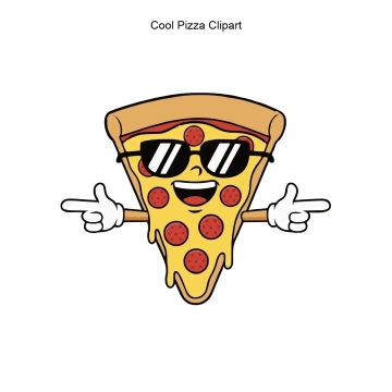 Free Cool Pizza Vector Clipart (PNG, SVG) to Edit Online
