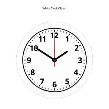 Free White Clock Vector Clipart (PNG, SVG) to Edit Online