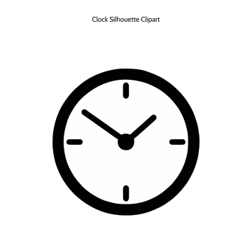 Free Clock Silhouette Vector Clipart (PNG, SVG) to Edit Online