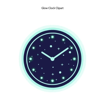 Free Glow Clock Vector Clipart (PNG, SVG) to Edit Online
