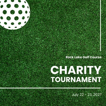 Free Charity Golf Tournament Linkedin Post Template to Edit Online