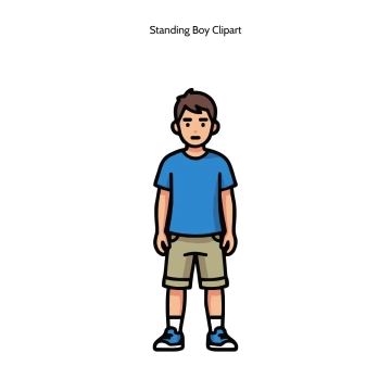 Free Standing Boy Vector Clipart (PNG, SVG) to Edit Online