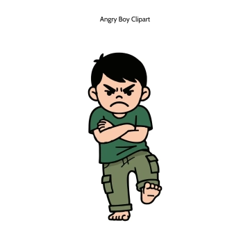 Free Angry Boy Vector Clipart (PNG, SVG) to Edit Online