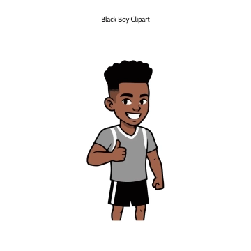 Free Black Boy Vector Clipart (PNG, SVG) to Edit Online
