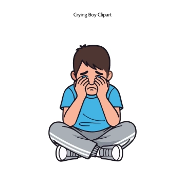 Free Crying Boy Vector Clipart (PNG, SVG) to Edit Online