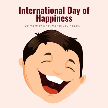 Free International Day of Happiness Face Clip Art Template to Edit Online