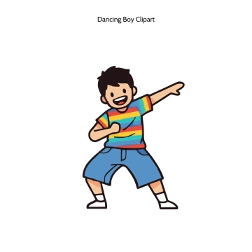 Free Dancing Boy Vector Clipart (PNG, SVG) to Edit Online