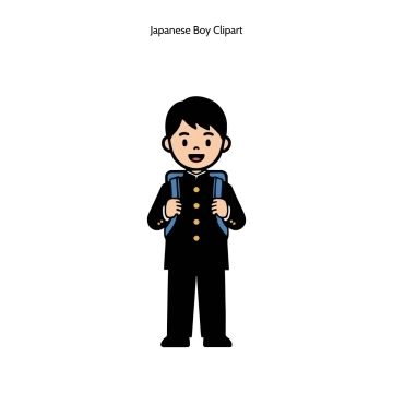 Free Japanese Boy Vector Clipart (PNG, SVG) to Edit Online