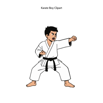 Free Karate Boy Vector Clipart (PNG, SVG) to Edit Online