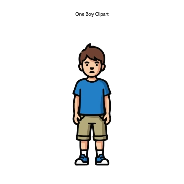 Free One Boy Vector Clipart (PNG, SVG) to Edit Online